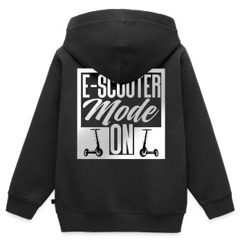 E Scooter Scooter Scooter Scooter électrique - Sweat Premium à capuche zippé enfant bio - noir - Dos - AI Model Kid Male (0cm)
