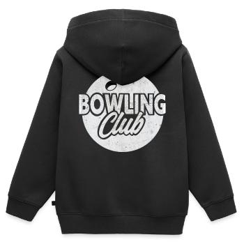 Bowling Club - Kinder Premium Organic Zip Hoodie - Schwarz - Hinten - AI Model Kid Male (0cm)
