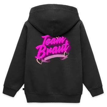 Team Braut - Kinder Premium Organic Zip Hoodie - Schwarz - Hinten - AI Model Kid Male (0cm)