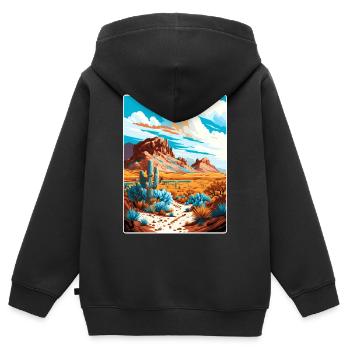 Big Bend National Park Travel Poster Souvenir WPA - Kids Premium Organic Zip-up Hoodie - black - Back - AI Model Kid Male (0cm)
