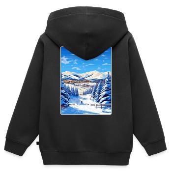 Beaver Creek Ski St. Anton Reiseposter Souvenir - Kinder Premium Organic Zip Hoodie - Schwarz - Hinten - AI Model Kid Male (0cm)