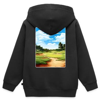 Quali Hollow Golf Club Travel Poster Souvenir WPA - Kids Premium Organic Zip-up Hoodie - black - Back - AI Model Kid Male (0cm)