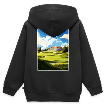 Congressional Golf Club Affiche de voyage Souvenir WPA - Sweat Premium à capuche zippé enfant bio - noir - Dos - AI Model Kid Male (0cm)