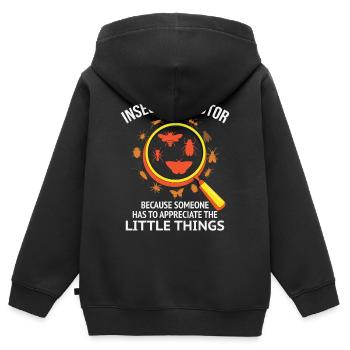 Insektensammler Entomologie Entomologe Käferliebhaber - Kinder Premium Organic Zip Hoodie - Schwarz - Hinten - AI Model Kid Male (0cm)