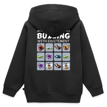 Insektensammler Entomologie Entomologe Käferliebhaber - Kinder Premium Organic Zip Hoodie - Schwarz - Hinten - AI Model Kid Male (0cm)