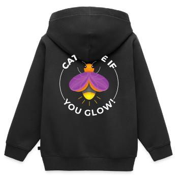 Lucioles Firefly Lightning Bug Insect Collector - Sweat Premium à capuche zippé enfant bio - noir - Dos - AI Model Kid Male (0cm)