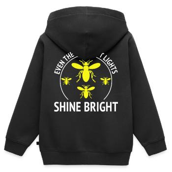 Lucioles Firefly Lightning Bug Insect Collector - Sweat Premium à capuche zippé enfant bio - noir - Dos - AI Model Kid Male (0cm)