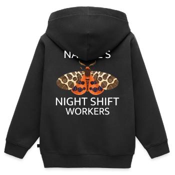 Motte nachtaktives Tier Insektensammler Entomologie - Kinder Premium Organic Zip Hoodie - Schwarz - Hinten - AI Model Kid Male (0cm)