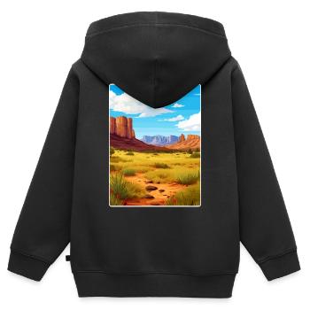 Big Bend National Park Travel Poster Souvenir WPA - Kids Premium Organic Zip-up Hoodie - black - Back - AI Model Kid Male (0cm)