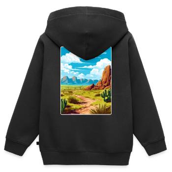 Big Bend National Park Travel Poster Souvenir WPA - Kids Premium Organic Zip-up Hoodie - black - Back - AI Model Kid Male (0cm)