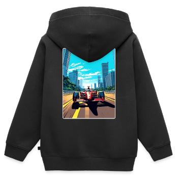 Sao Paulo Circuit Motorsport Rennen Brasilien Reisen - Kinder Premium Organic Zip Hoodie - Schwarz - Hinten - AI Model Kid Male (0cm)