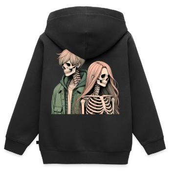 Join the Skeleton Crew Artwork - Kids Premium Organic Zip-up Hoodie - black - Back - AI Model Kid Male (0cm)