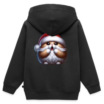 Weihnachten - Kinder Premium Organic Zip Hoodie - Schwarz - Hinten - AI Model Kid Male (0cm)