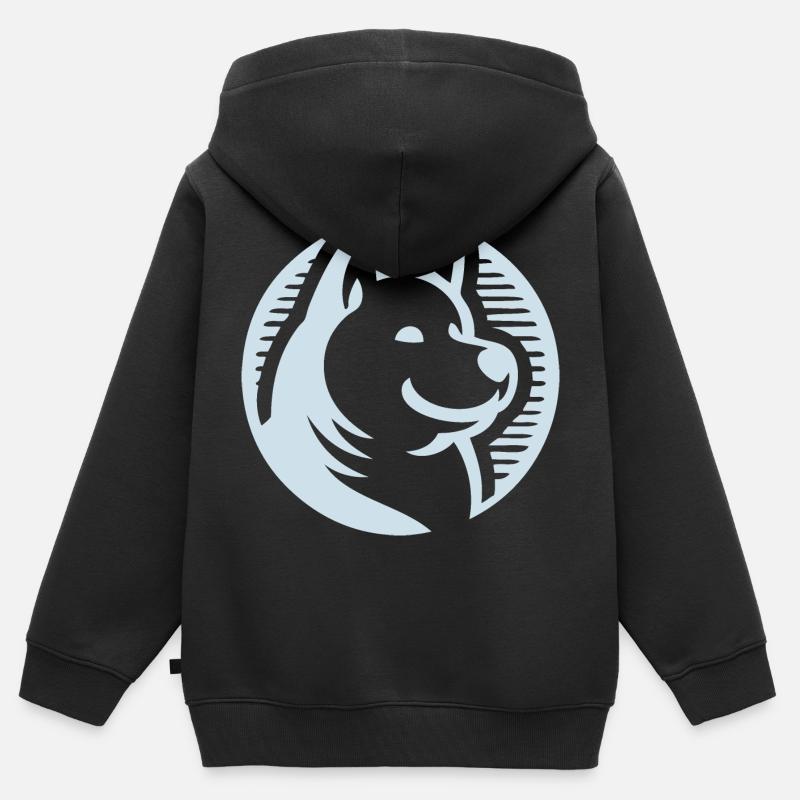 Schneeflocke - Kinder Premium Organic Zip Hoodie - Schwarz