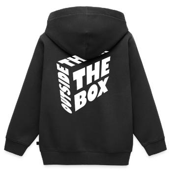 Sortez des sentiers battus - Sweat Premium à capuche zippé enfant bio - noir - Dos - AI Model Kid Male (0cm)