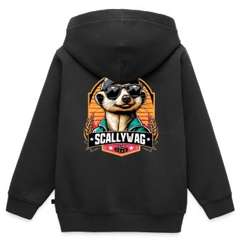 Scallywag de l’année Suricate Cadeau drôle - Sweat Premium à capuche zippé enfant bio - noir - Dos - AI Model Kid Male (0cm)