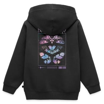 Be The Change – Schmetterlings-Transformation - Kinder Premium Organic Zip Hoodie - Schwarz - Hinten - AI Model Kid Male (0cm)