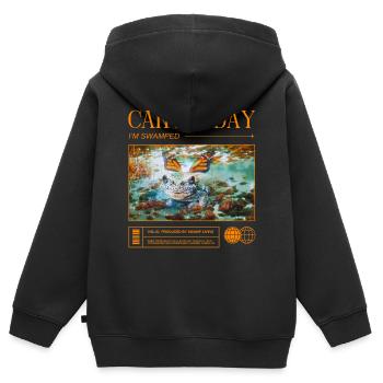 Sumpfmodus aktiviert – Keine Termine, nur Swamp - Kinder Premium Organic Zip Hoodie - Schwarz - Hinten - AI Model Kid Male (0cm)
