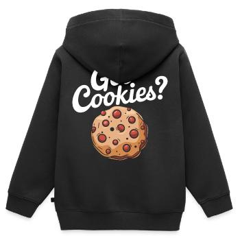 Cookies Cookie Keks Kekse Schokolade - Kinder Premium Organic Zip Hoodie - Schwarz - Hinten - AI Model Kid Male (0cm)