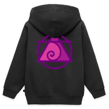 ÉLÉMENT AIR - Sweat Premium à capuche zippé enfant bio - noir - Dos - AI Model Kid Male (0cm)
