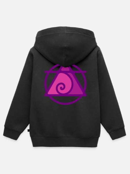 LUFT-ELEMENT - Kinder Premium Organic Zip Hoodie - Schwarz