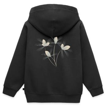 Bouquet de fleurs - Sweat Premium à capuche zippé enfant bio - noir - Dos - AI Model Kid Male (0cm)