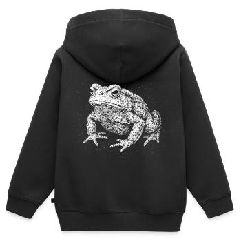 Crapaud - Sweat Premium à capuche zippé enfant bio - noir - Dos - AI Model Kid Male (0cm)