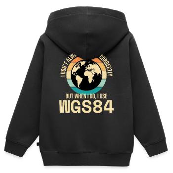 GIS-Kartierung Analyse von Geodaten Kartografie - Kinder Premium Organic Zip Hoodie - Schwarz - Hinten - AI Model Kid Male (0cm)