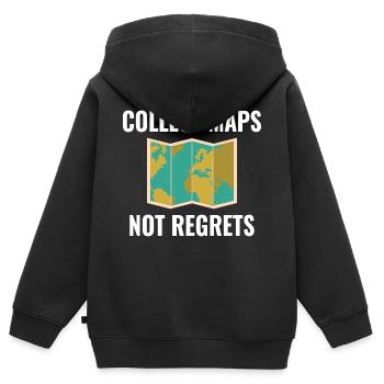 Collectionnez des cartes sans regrets GIS Voyage - Sweat Premium à capuche zippé enfant bio - noir - Dos - AI Model Kid Male (0cm)