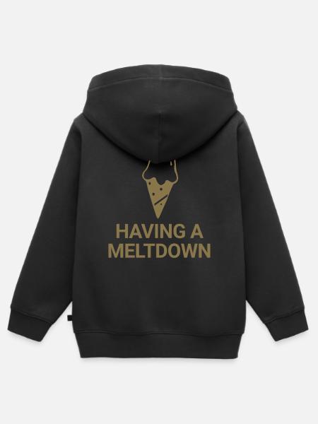 Having a meltdown - Kinder Premium Organic Zip Hoodie - Schwarz