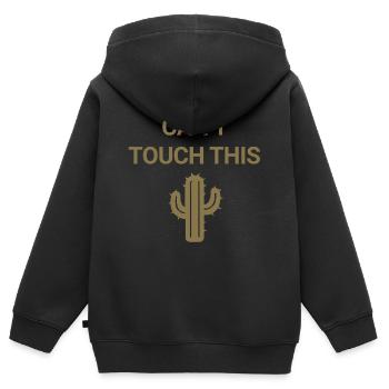 Je ne peux pas y toucher - Sweat Premium à capuche zippé enfant bio - noir - Dos - AI Model Kid Male (0cm)