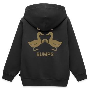 Chair de poule - Sweat Premium à capuche zippé enfant bio - noir - Dos - AI Model Kid Male (0cm)