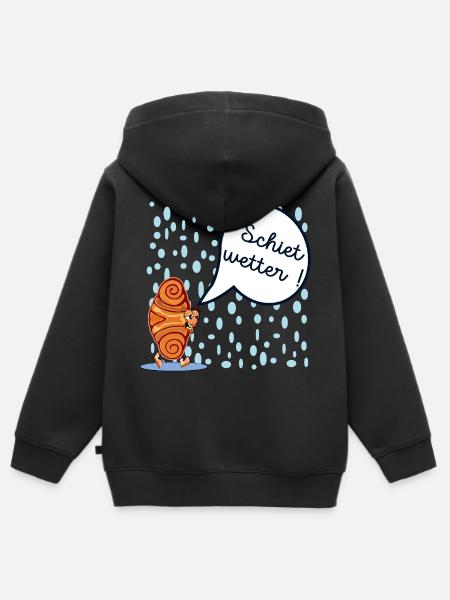 SCHIETWETTER HAMBURG - Kinder Premium Organic Zip Hoodie - Schwarz