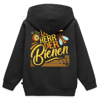 Imker - Kinder Premium Organic Zip Hoodie - Schwarz - Hinten - AI Model Kid Male (0cm)