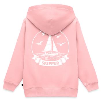 Skipper Sailboat Maritime Captain - Kids Premium Organic Zip-up Hoodie - rose - Back - AI Model Kid Female (0cm)