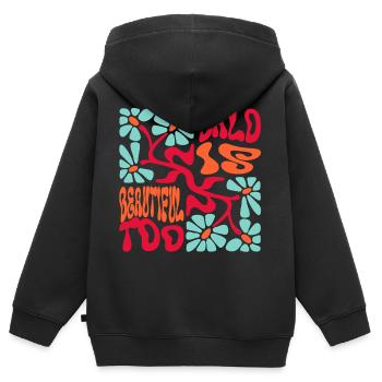 Kahl ist schön - Kinder Premium Organic Zip Hoodie - Schwarz - Hinten - AI Model Kid Male (0cm)