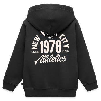 Athlétisme rétro NYC 1978 - Sweat Premium à capuche zippé enfant bio - noir - Dos - AI Model Kid Male (0cm)