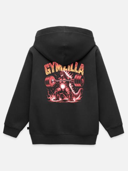 Copy of Gymzilla - Motivational Gym Quote - Kids Premium Organic Zip-up Hoodie - black
