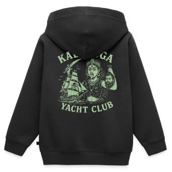 Kali Yuga Yacht Club - Kinder Premium Organic Zip Hoodie - Schwarz - Hinten - AI Model Kid Male (0cm)