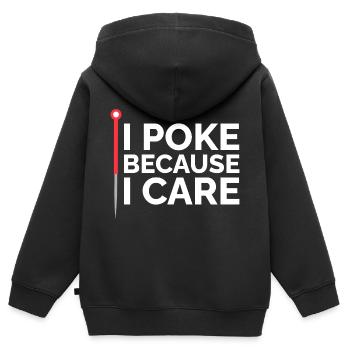 Licensed TCM Practitioner Dedicated Therapeutic  - Kids Premium Organic Zip-up Hoodie - black - Back - AI Model Kid Male (0cm)