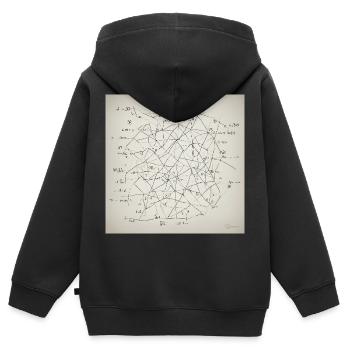 Abstraktes neuronales Netzwerk - Kinder Premium Organic Zip Hoodie - Schwarz - Hinten - AI Model Kid Male (0cm)