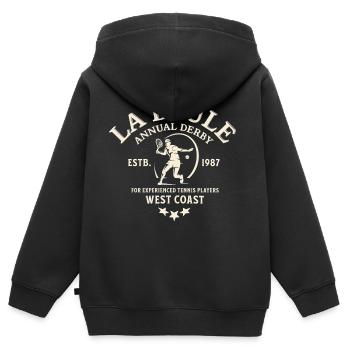 La Bale Derby Tennis Westküste - Kinder Premium Organic Zip Hoodie - Schwarz - Hinten - AI Model Kid Male (0cm)