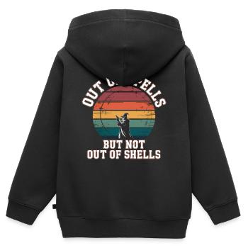 Hors de sorts mais pas de coquilles - Cool Wizard - Sweat Premium à capuche zippé enfant bio - noir - Dos - AI Model Kid Male (0cm)