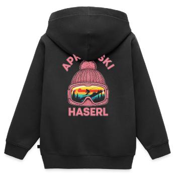 Apres Ski Haserl Lustiges Party Outfit T-Shirt - Kinder Premium Organic Zip Hoodie - Schwarz - Hinten - AI Model Kid Male (0cm)
