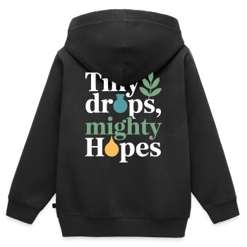 Certified Clinical Micro-Dose Practitioner Gear  - Kids Premium Organic Zip-up Hoodie - black - Back - AI Model Kid Male (0cm)