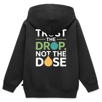 Spécialiste certifié en dilution clinique en vêtements - Sweat Premium à capuche zippé enfant bio - noir - Dos - AI Model Kid Male (0cm)