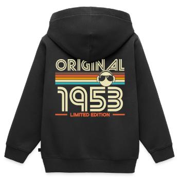 Original 1953 Retro Limited Edition - Kids Premium Organic Zip-up Hoodie - black - Back - AI Model Kid Male (0cm)