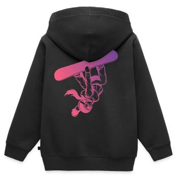Slopestyle Salto Freestyle Wintersport Action - Kinder Premium Organic Zip Hoodie - Schwarz - Hinten - AI Model Kid Male (0cm)