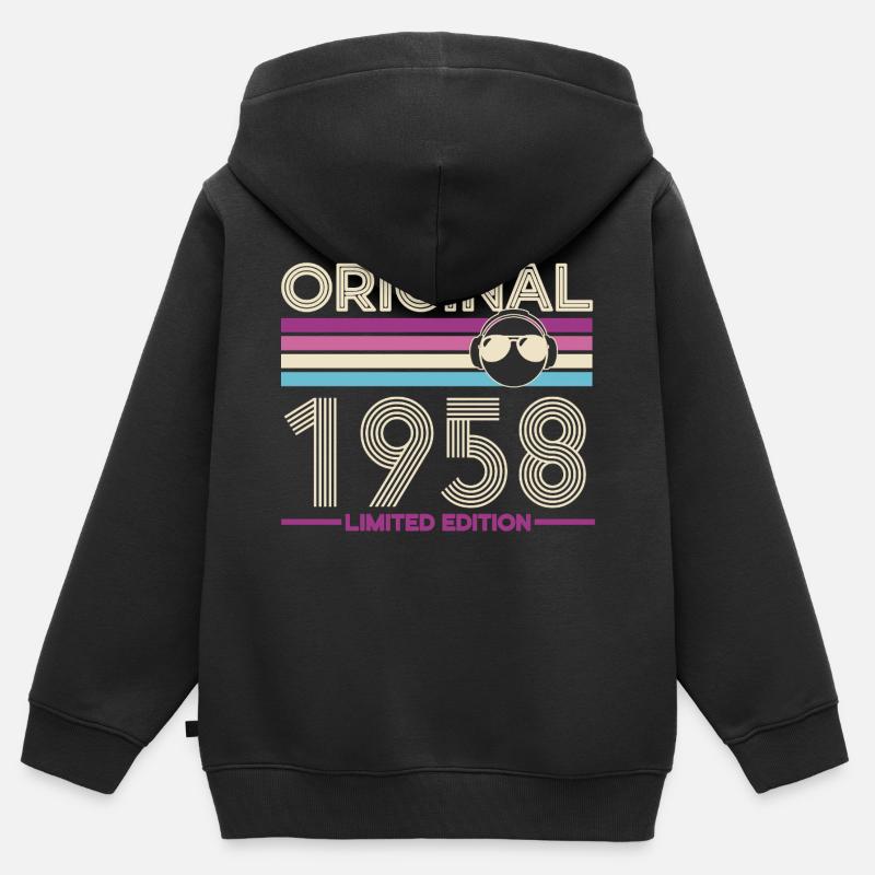 Original 1958 Édition Limitée - Sweat Premium à capuche zippé enfant bio - noir