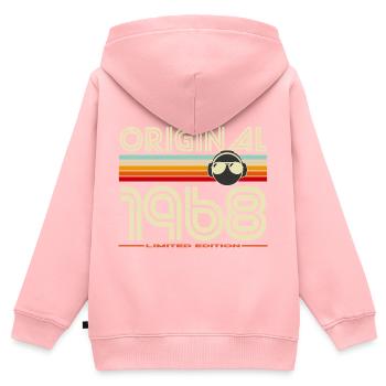 Originale limitierte Ausgabe von 1968 - Kinder Premium Organic Zip Hoodie - Rosa - Hinten - AI Model Kid Female (0cm)